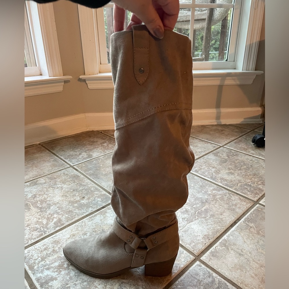 Indigo Rd. Womens Zayden Faux Suede Tall Knee-High Boots, Taupe 7.5